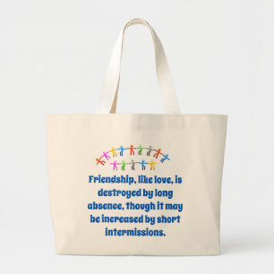 Grand Tote Bag Amitié Comme L'Amour Est Détruit - Amitié Quo