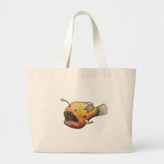Grand Tote Bag Amour de poissons de pêcheur à  la ligne