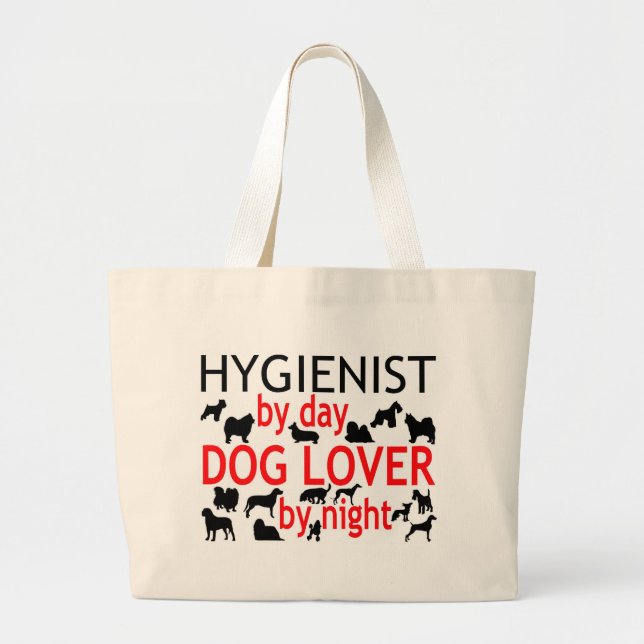 Grand Tote Bag Amoureux des chiens hygiéniste (Devant)