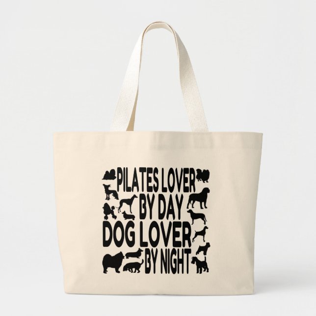 Grand Tote Bag Amoureux des chiens Pilates Lover (Devant)
