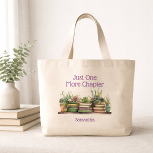 Grand Tote Bag Amoureux des livres Un chapitre de plus Personnali