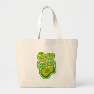 Grand Tote Bag Amusant Anti Avocado Le design Slogan Pits