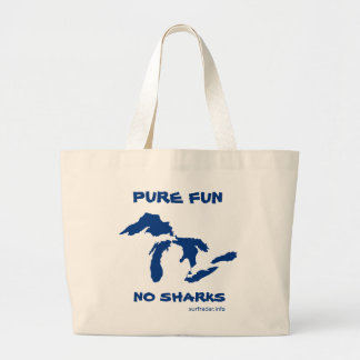 Grand Tote Bag Amusement pur, aucuns requins