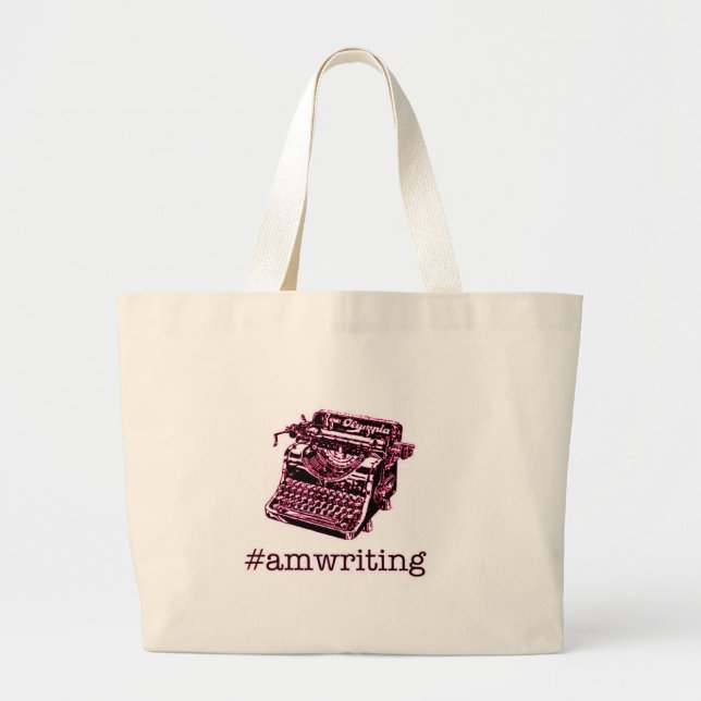 Grand Tote Bag #amwriting (Devant)