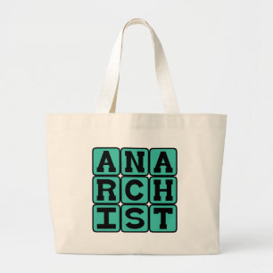 Grand Tote Bag Anarchiste, soutenant l'anarchie