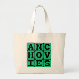 Grand Tote Bag Anchois, Garniture de Salade Savoureuse
