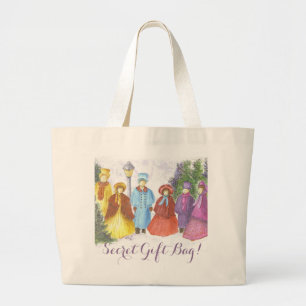 GRAND TOTE BAG ANCIENS CAROLEURS DE NOËL MODERNES CADEAUX SECRETS