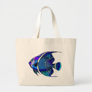 Grand Tote Bag Ange bleu