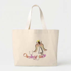 Grand Tote Bag Ange d'infirmière d'oncologie