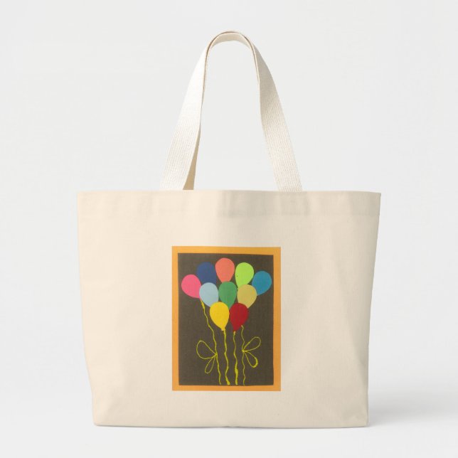 Grand Tote Bag Anniversaire jaune d'or (Devant)