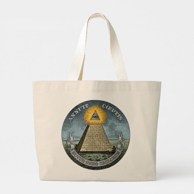 Grand Tote Bag Annuit Coeptis - l'oeil qui regarde (Dos)