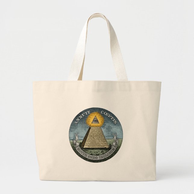 Grand Tote Bag Annuit Coeptis - l'oeil qui regarde (Devant)