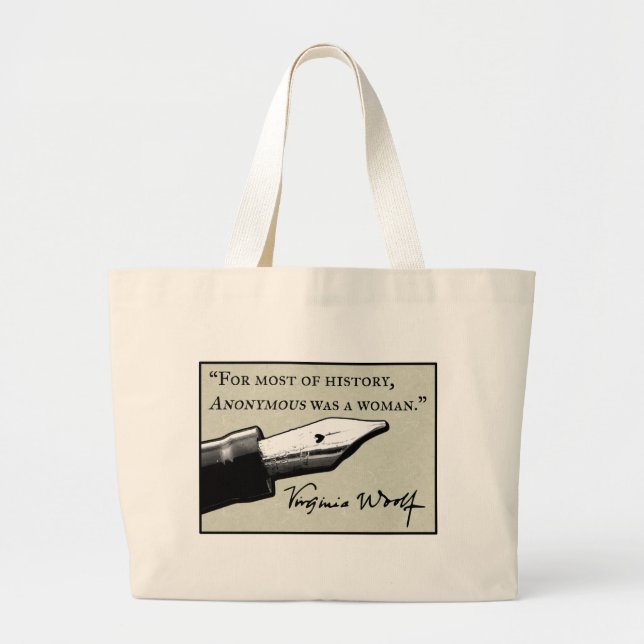 Grand Tote Bag Anonyme était une femme (Devant)