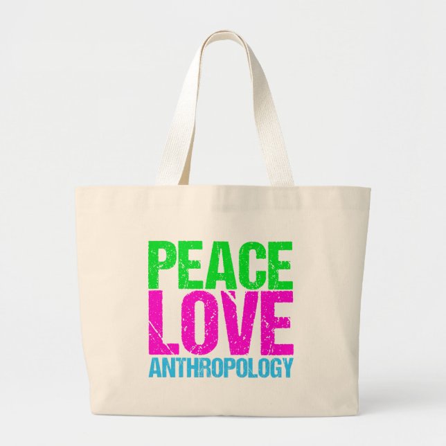 Grand Tote Bag Anthropologie de l'amour de la paix (Devant)