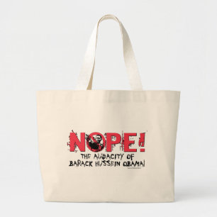 Grand Tote Bag Anti Obama vitesse '08 de Nope