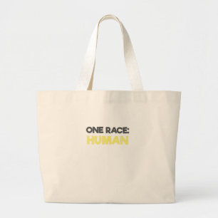 Grand Tote Bag Anti-Racisme Une race humaine