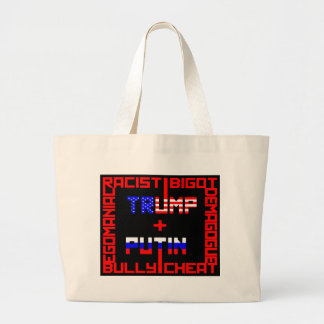 Grand Tote Bag Anti Trump+Poutine