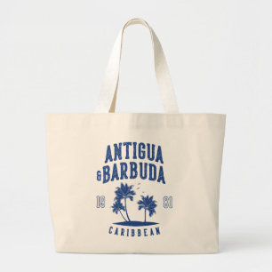 Grand Tote Bag Antigua-et-Barbuda Palmier des Caraïbes