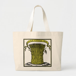 Grand Tote Bag Antique Café Français Publicité