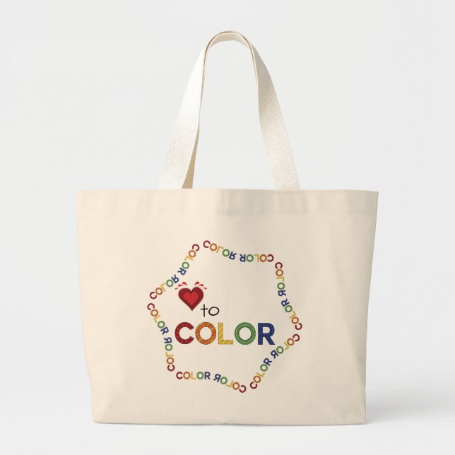 Grand Tote Bag Approvisionnement adulte de coloration (Devant)