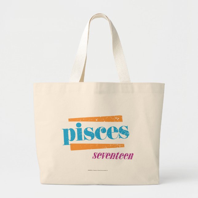 Grand Tote Bag Aqua de Poissons (Devant)