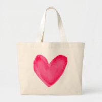 Aquarelle Coeur rose rouge amour