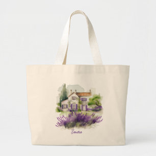 Grand Tote Bag Aquarelle Pays