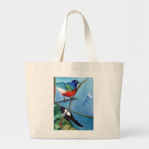 Grand Tote Bag Arbre complètement des oiseaux 2012
