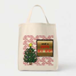 Grand Tote Bag Arbre de Noël Bonne année