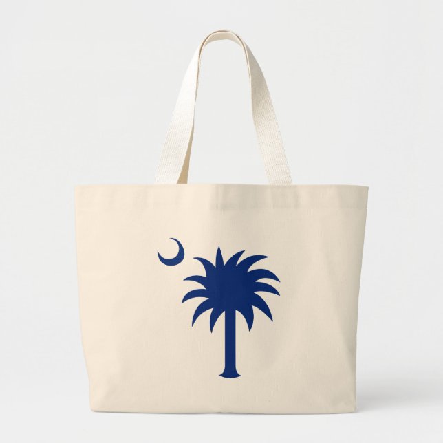 Grand Tote Bag Arbre de Palmetto de la Caroline du Sud (Devant)