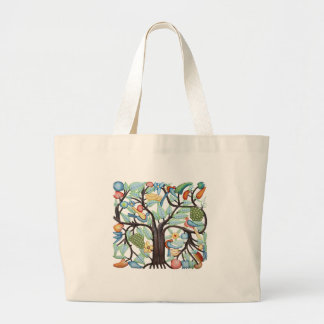 Grand Tote Bag ARBRE de pastel de la VIE