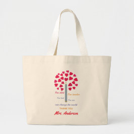 Grand Tote Bag Arbre grand crayon / Appréciation de l'enseignant