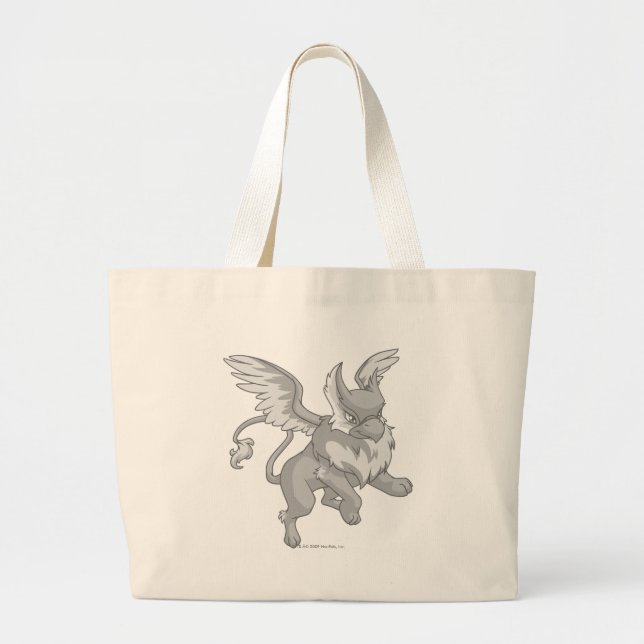 Grand Tote Bag Argent d'aire (Devant)