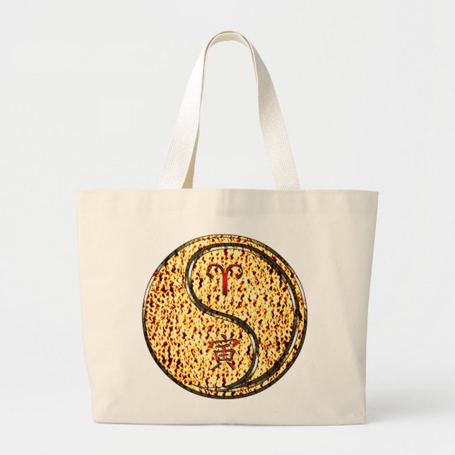 Grand Tote Bag Aries & Fire Tiger (Devant)