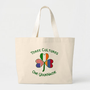 Grand Tote Bag Armenie Irlande USA Shamrock personnalisé