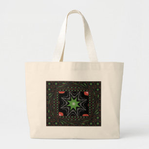 Grand Tote Bag Arrière - plan de Whirling stars