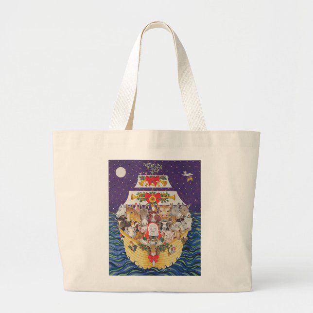 Grand Tote Bag Arrivée de Noël (Devant)