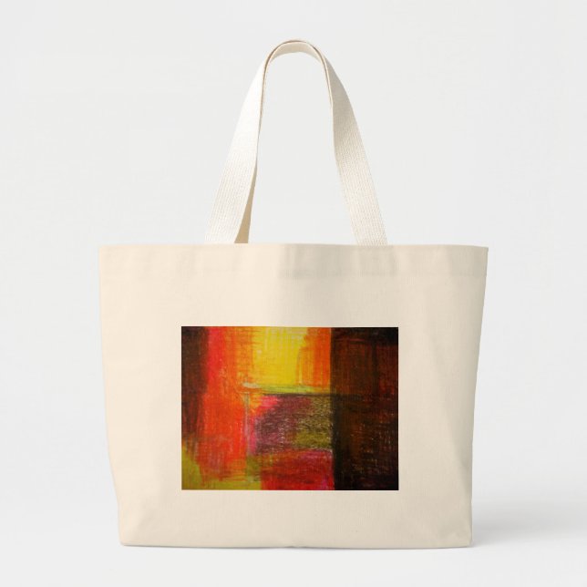 Grand Tote Bag Art Abstrait moderne (Devant)