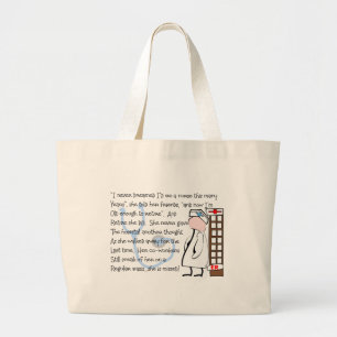 Grand Tote Bag Art d'histoire "d'infirmière retraitée"--Articles