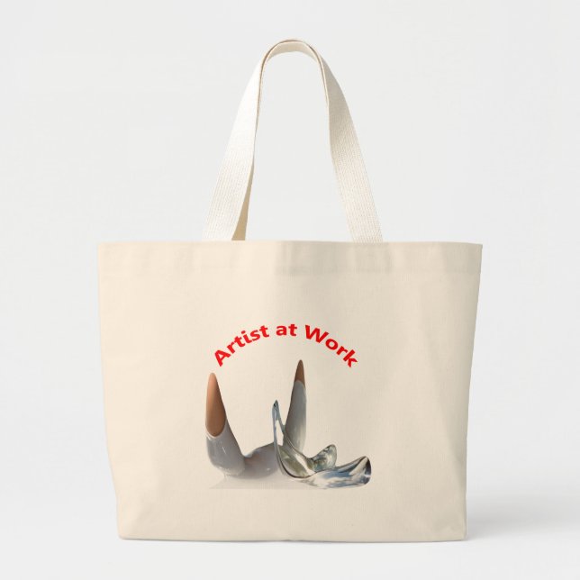 Grand Tote Bag Artiste au travail (Devant)