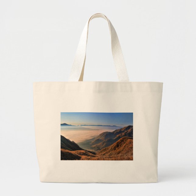 Grand Tote Bag Aso Kumamoto Japon Somma Mer des nuages (Devant)