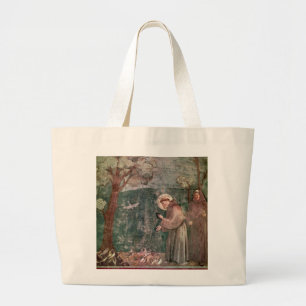 Grand Tote Bag Assisi, le St Francis et les oiseaux