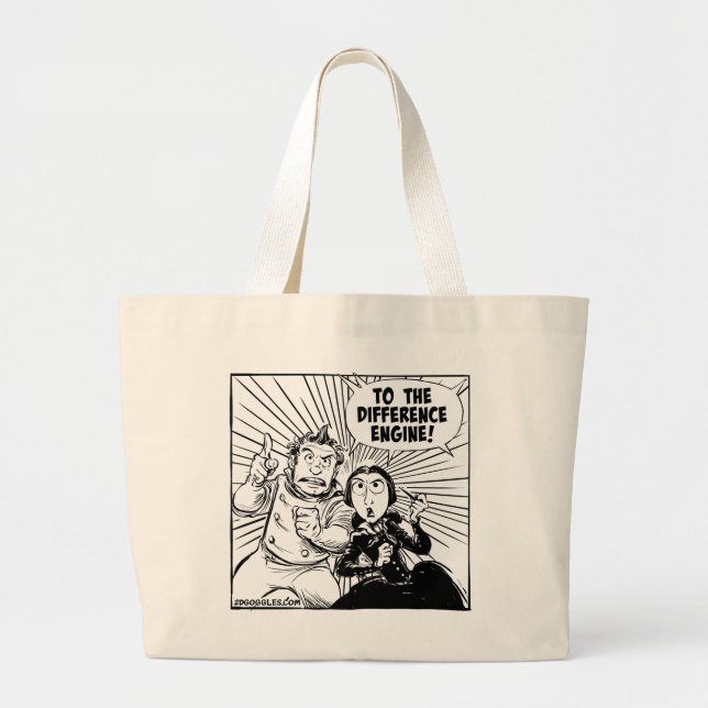 Grand Tote Bag Au panneau de moteur de différence (Devant)