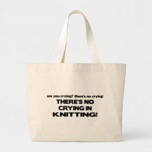 Grand Tote Bag Aucun pleurer - tricot