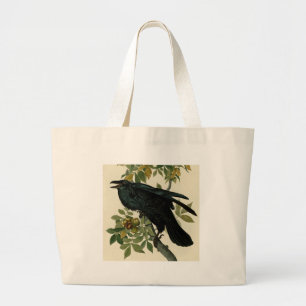 Grand Tote Bag Audubon Raven Oiseau classique