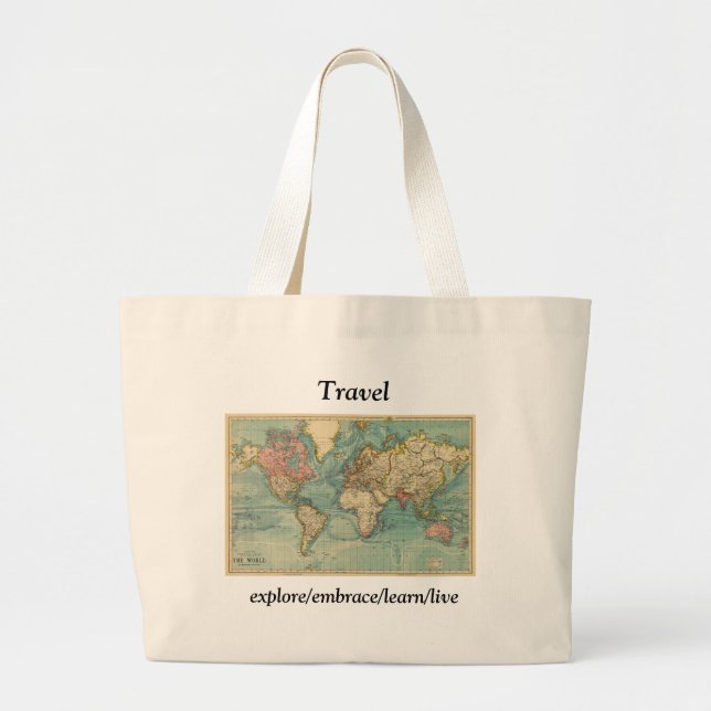 Grand Tote Bag Autour du monde Fourre-tout (Devant)