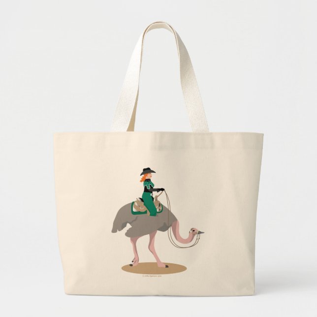 Grand Tote Bag Autruche occidentale de plaisir (Devant)