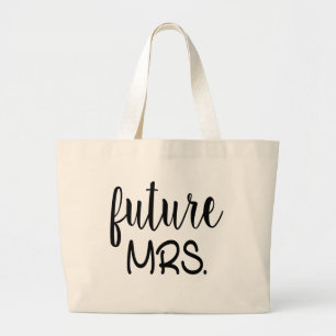 Grand Tote Bag Avenir mignon Mme Mariage, Fête de l'mariée Mari