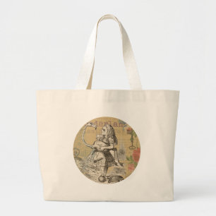 Grand Tote Bag Aventures d'Alice au pays des merveilles Flamant C