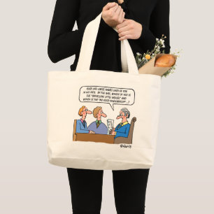 Grand Tote Bag Avocat de domaine ou juge de validation drôle